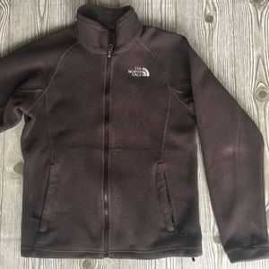 The North Face brown fleece jacket